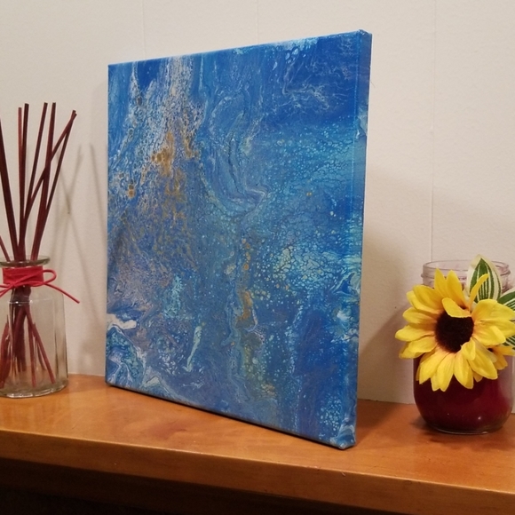 12"x12" Handmade Paint Pour - Picture 5 of 6